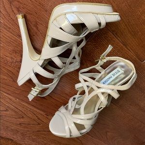 Steve Madden Strapy Nude Stiletto Heels